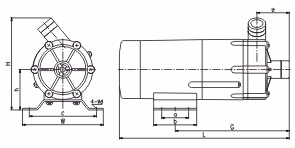 MP系列微型磁力驅(qū)動(dòng)循環(huán)泵(安裝尺寸)